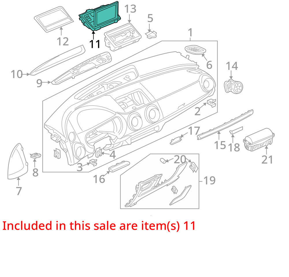 2017-2020 AUDI RS3 CENTER DASH MEDIA INFORMATION DISPLAY SCREEN ASSEMBLY OEM