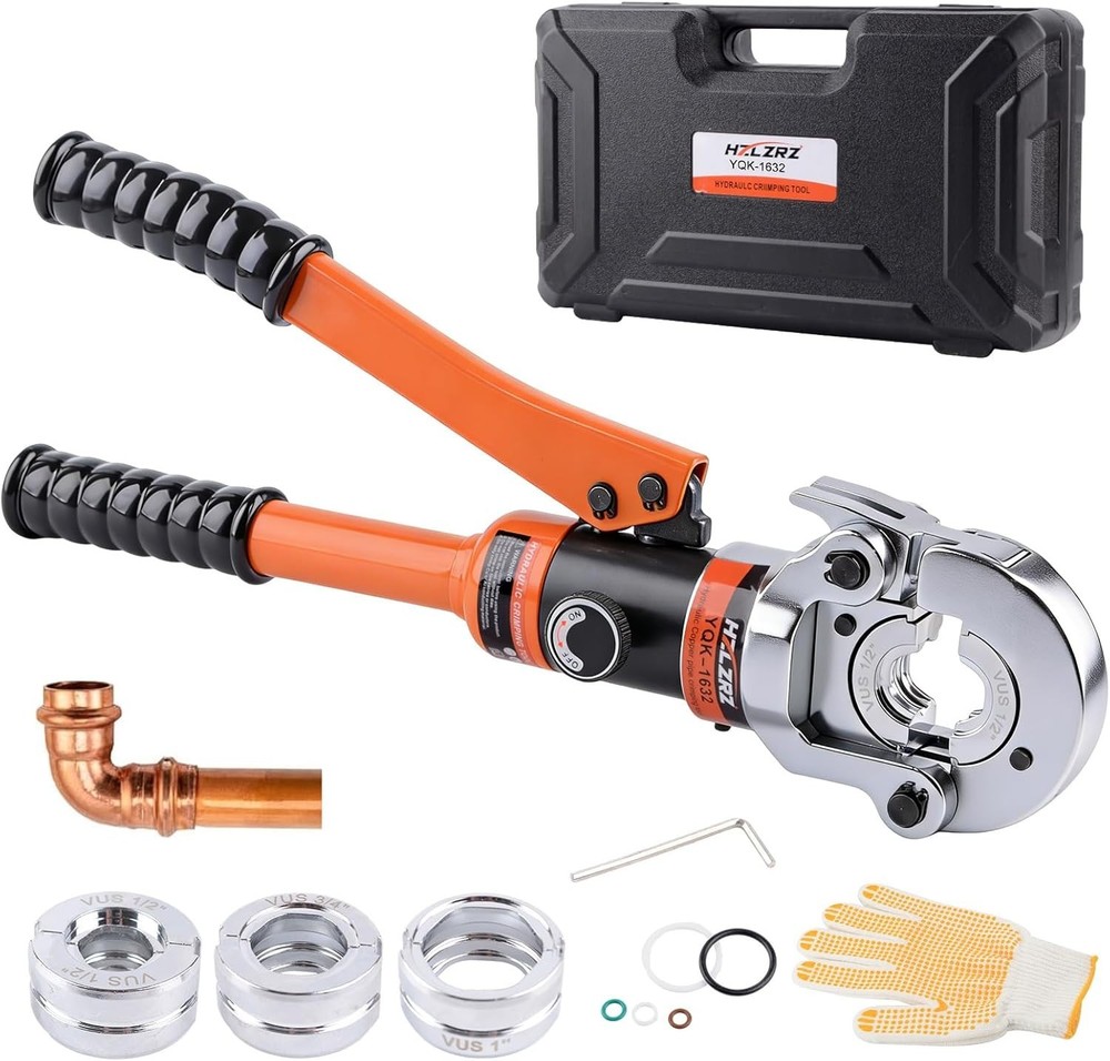 Advanced Copper Pipe Crimping Tool with 360° Rotation for Plumbing Projects