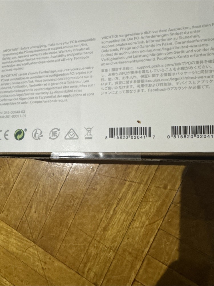 Oculus Meta Quest Link Virtual Reality Headset Cable Quest 1&2 / VR/ PC NEW