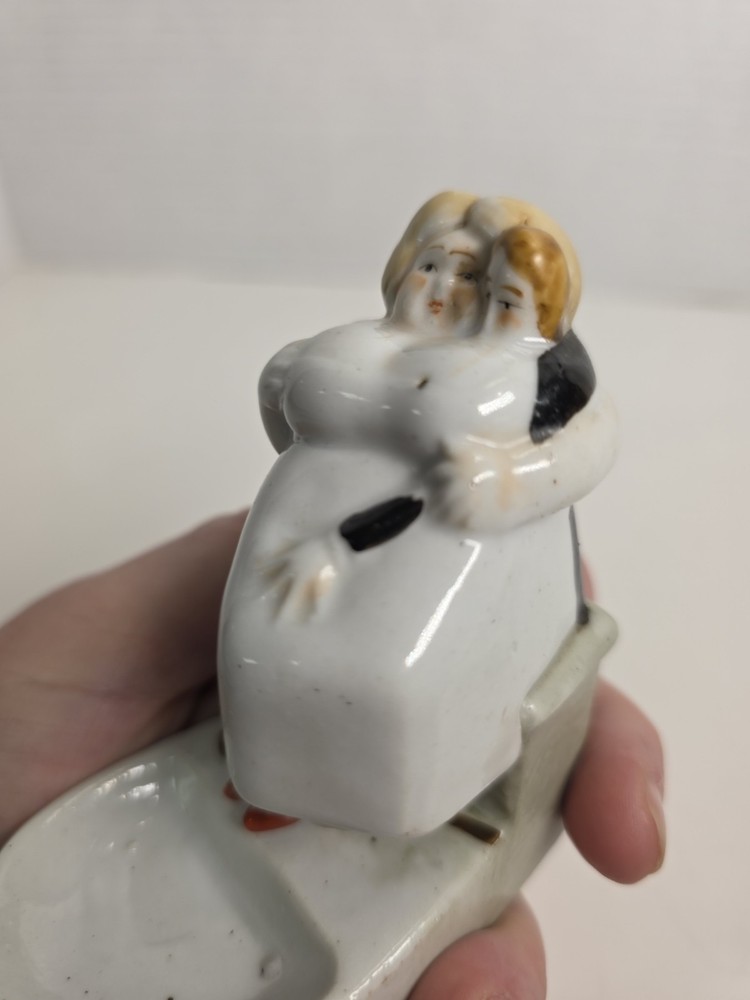 Vintage Ceramic Ring Dish Holder Fat Lady