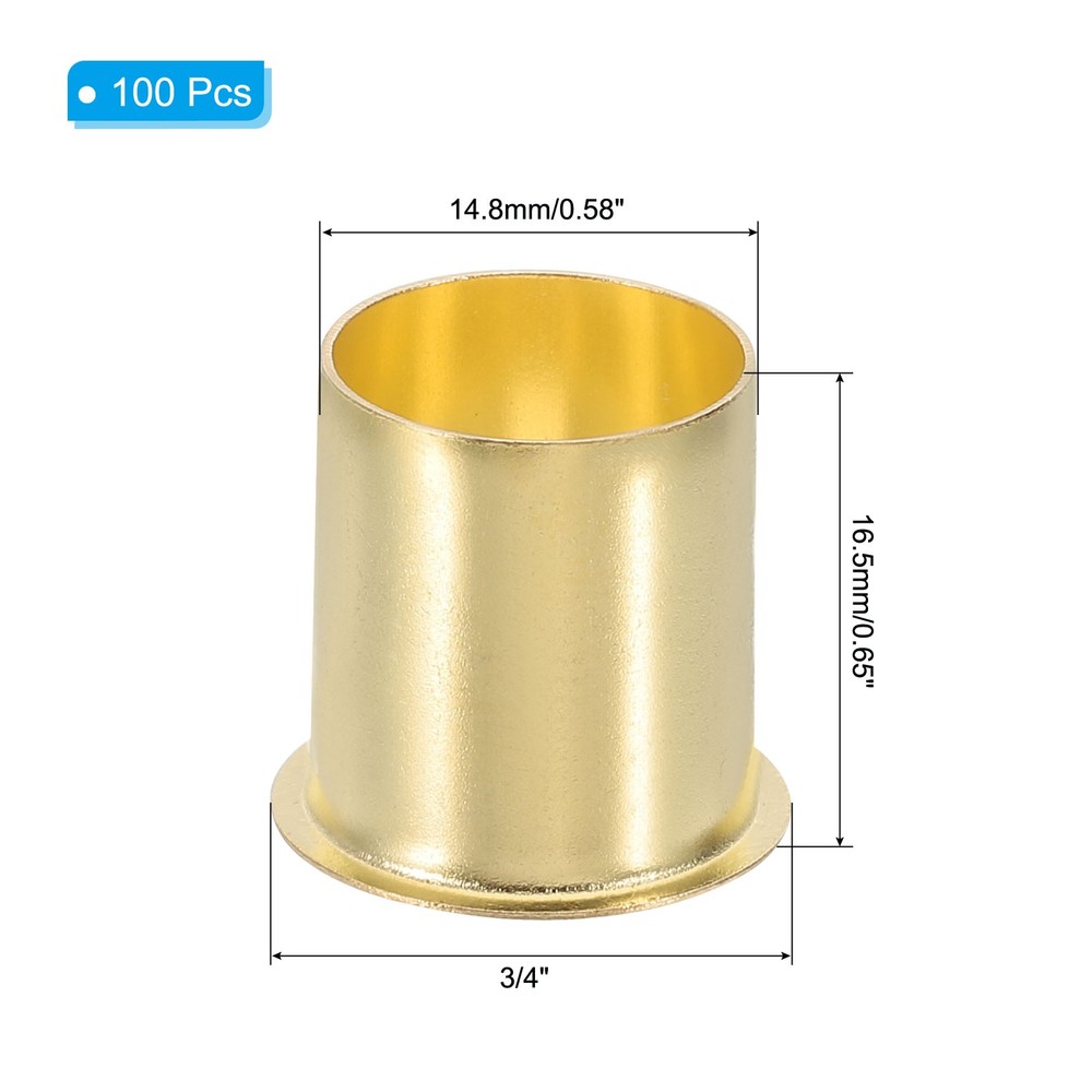 100Pcs 3/4" Brass Compression Fittings Compression Insert Tube Fitting