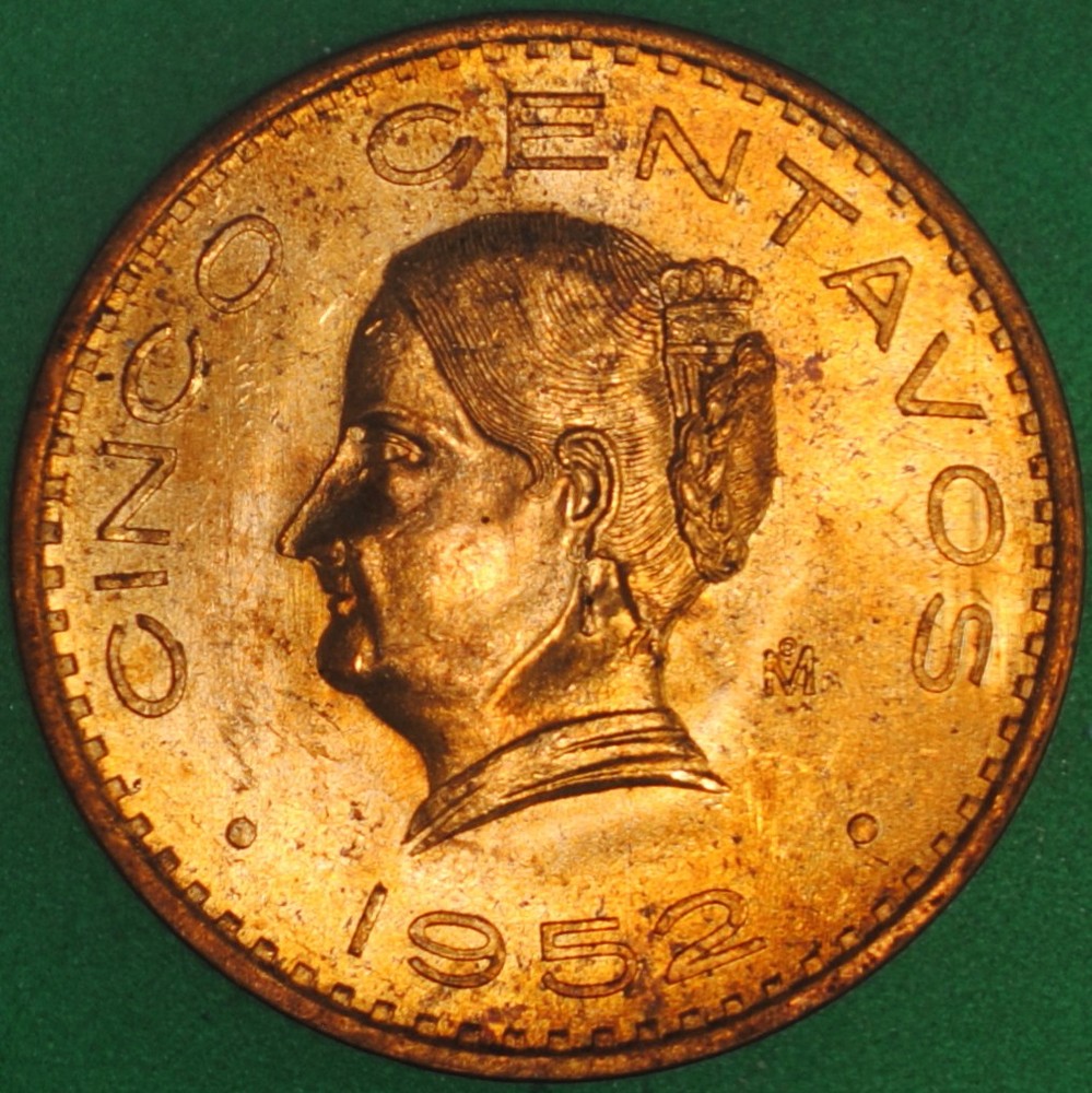 1952 Mexico 5 Centavos UNC