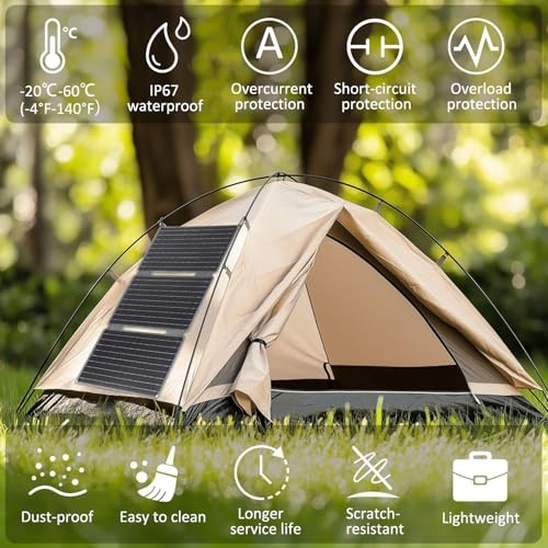 30W Foldable Solar Panel with Type-C USB 3.0 and DC Outputs 23.1% High