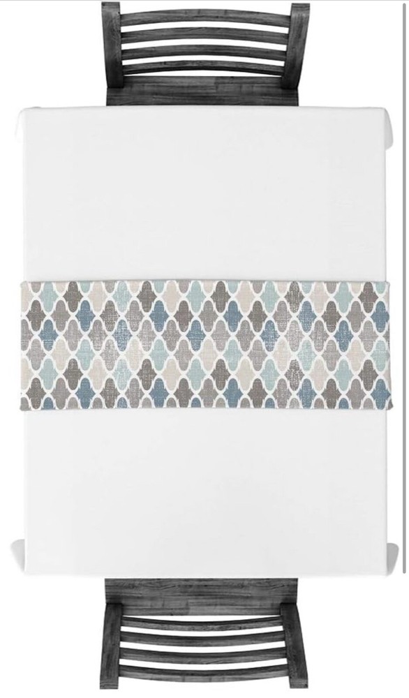 Farmhouse Table Runners 13x70inch ,Rustic Teal Table Runner for Kitchen Dining
