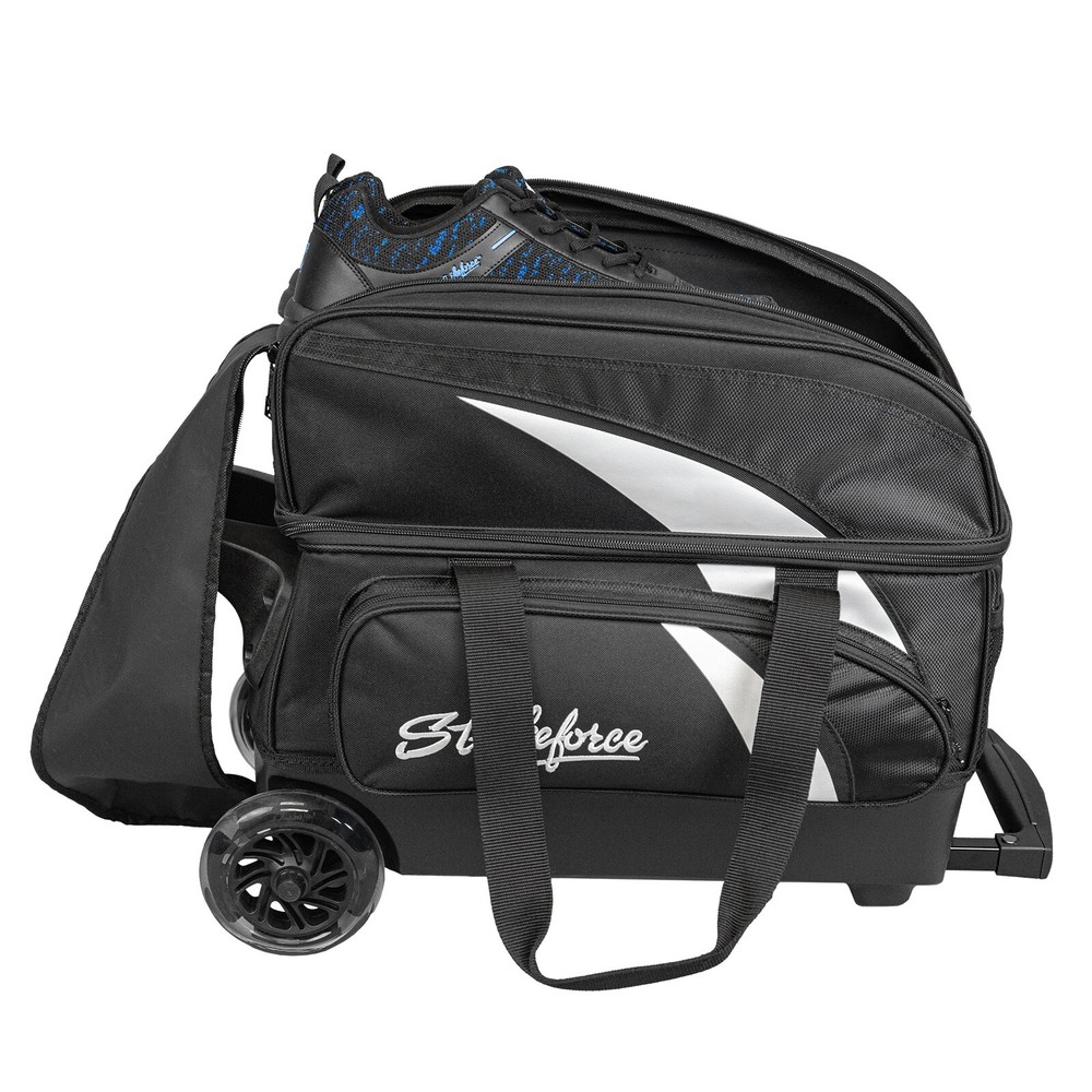 KR Strikeforce Cruiser Smooth Black/White 2 Ball Roller Bowling Bag