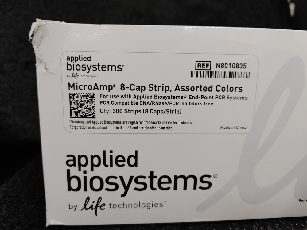 APPLIED BIOSYSTEMS N8010835 MicroAmp 8 Cap Strip Assorted Colors