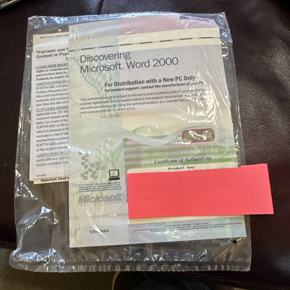 Microsoft Word 2000 New and Sealed