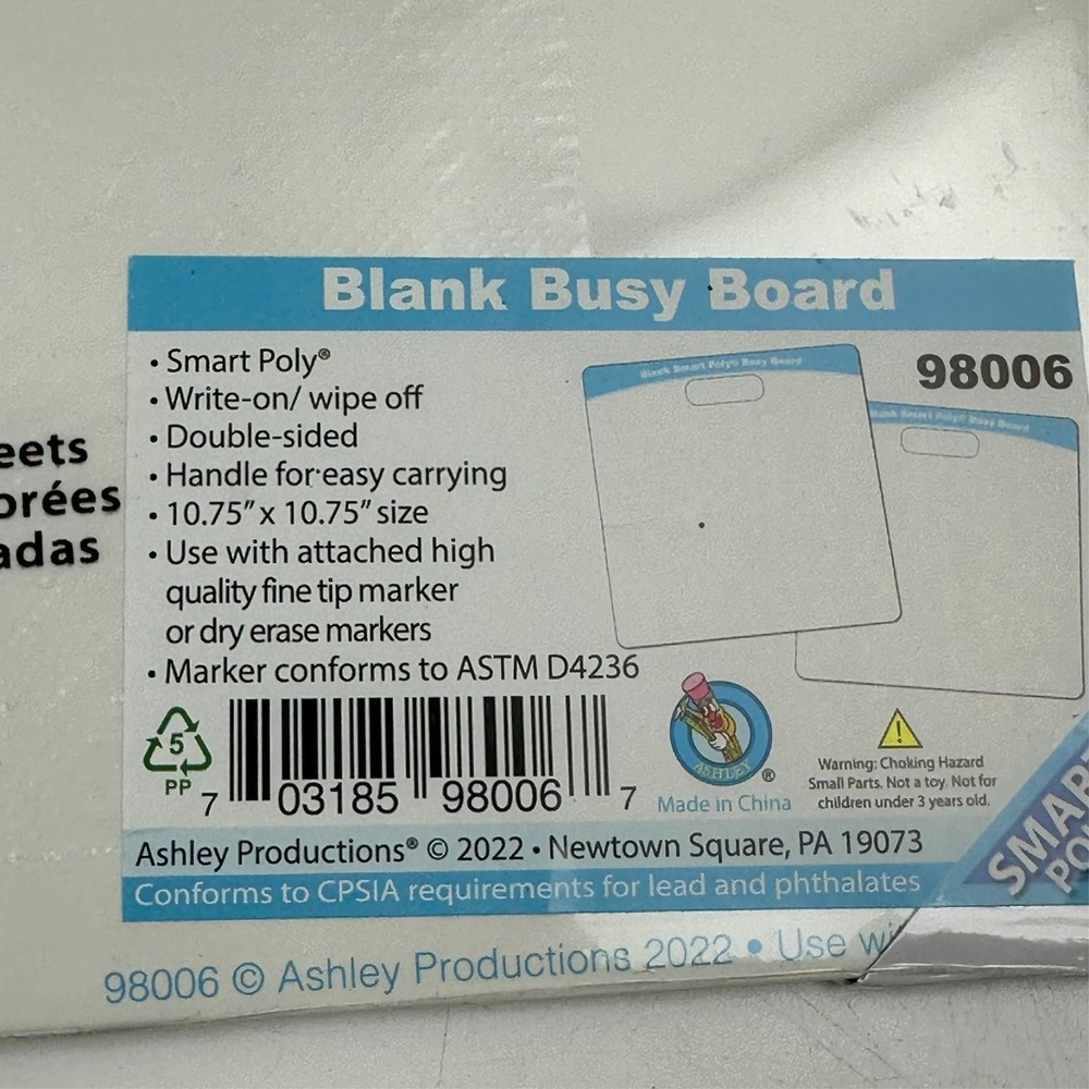 Ashley Educational Basics Smart Poly Board (ash-98012) (ash98012)