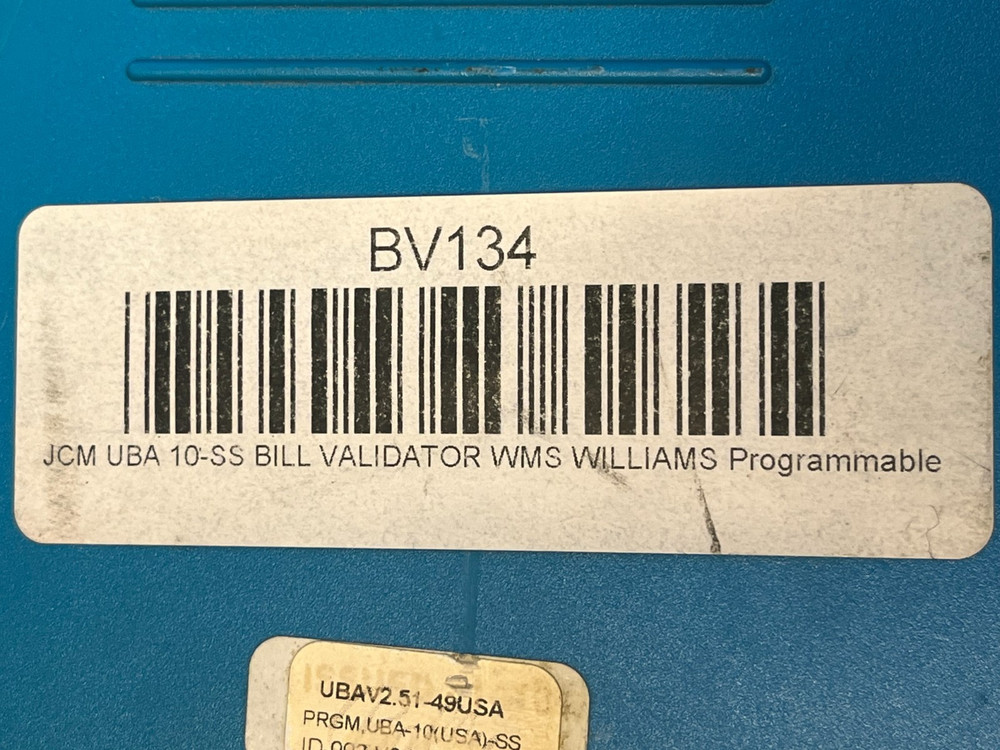 JCM UBA‑10‑SS Bill Validator Head Only WMS Williams