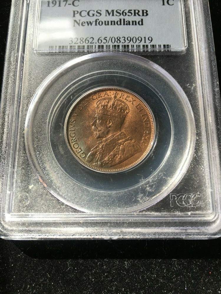 1917c ,PCGS Graded, Newfoundland ¢1 Cent,**MS-65** #0919