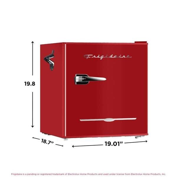 Frigidaire, 1.6 Cu. Ft. Retro Compact Refrigerator, Built-In Side Bottle Opener