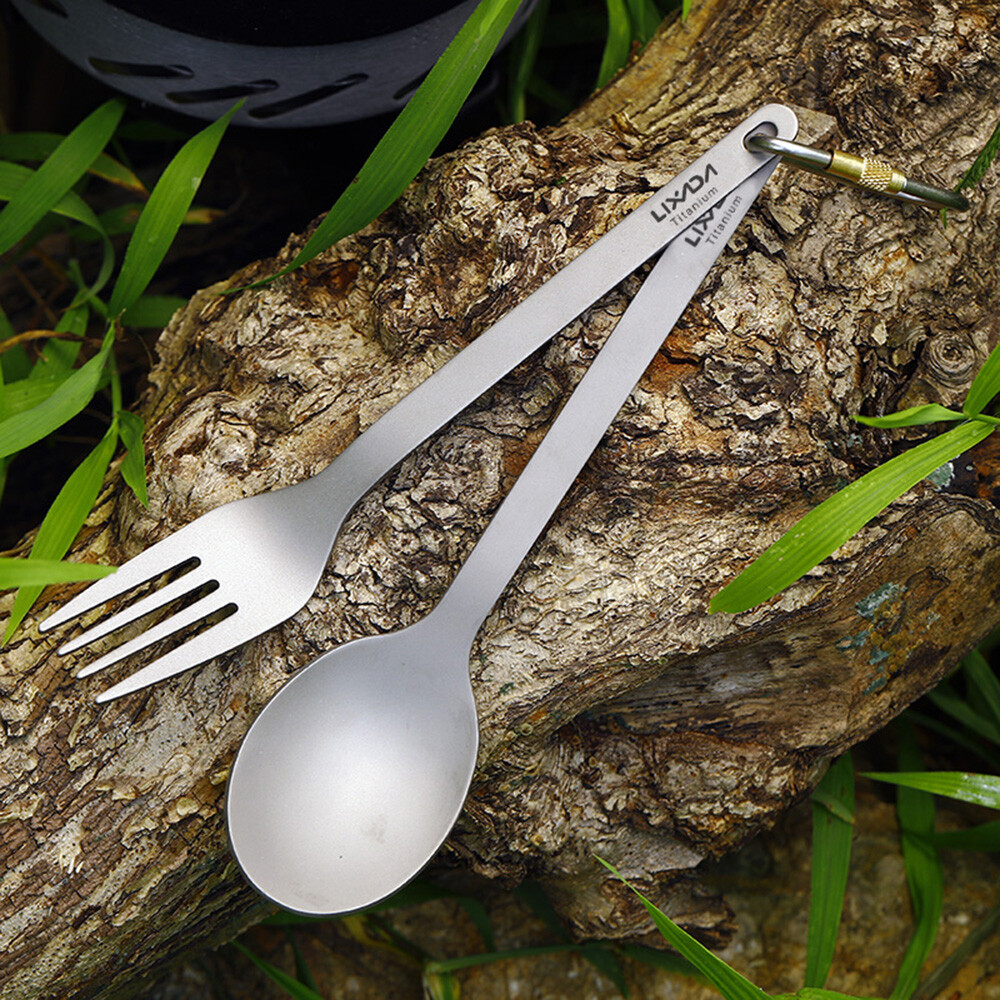 Fork Spoon Set Ultralight Outdoor Camping Cutlery Tableware Kit K7B9