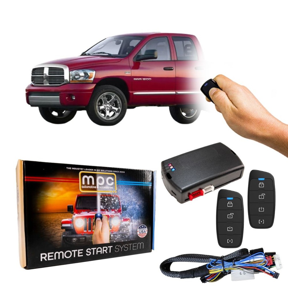 Plug-n-Play (2) 4-Button 2-Way Remote Start Kit For 2008 Dodge Ram 1500