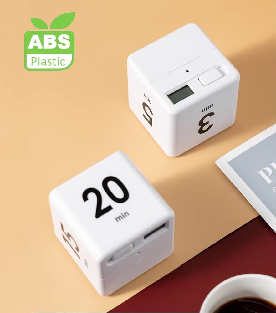 Cube Timer, Productivity Cube Flip Timer for Kitchen Studying Workout Classroom