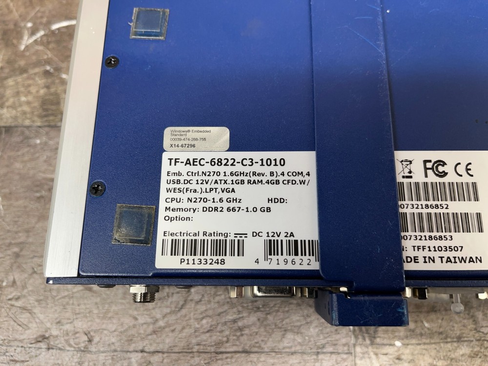 AAEON AEC-6822 Fanless Embedded Controller Atom N270 4x RS232