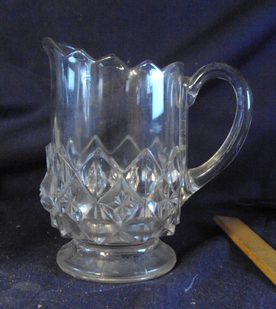 Creamer US Glass #15001 OHara Diamond US Diamond pattern OS