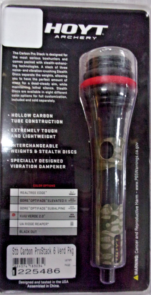 NEW Hoyt Carbon Pro Stack Bow Stabilizer-kuiu verde 2.0