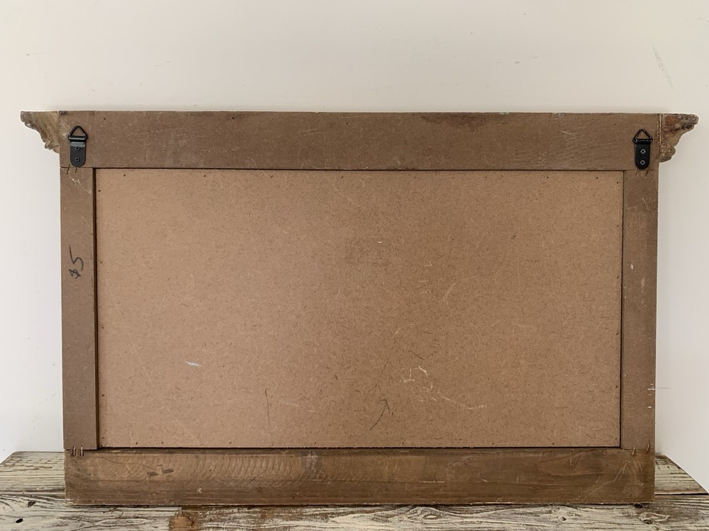 Wall Mount 27”x 16” Framed Galvanized Magnetic Board W/Hooks Rustic Distressed