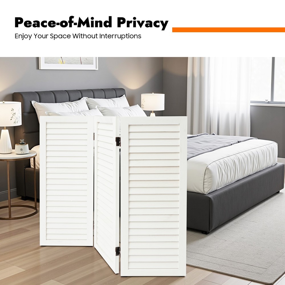3 Panel Room Divider Folding Privacy Screen Wall Partition Home Office Separator