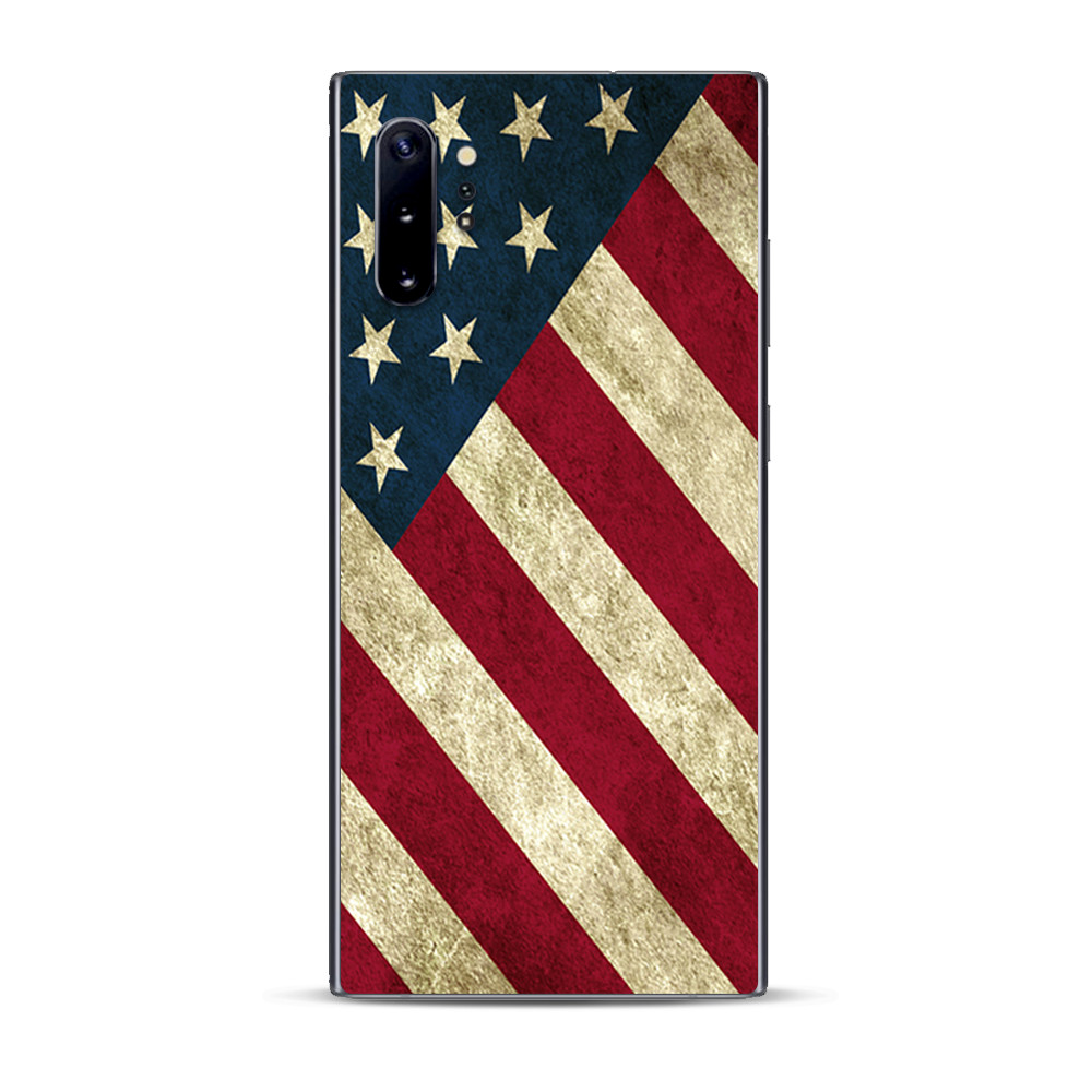 Skins Decal Wrap for Samsung Note 10 Plus Merica Flag Pattern