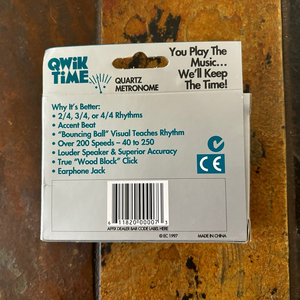 Quartz Qwik Time Metronome Bouncing Ball Display Original Box QT-7