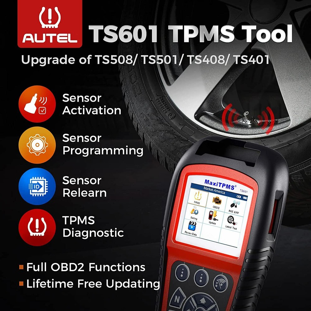 Autel MaxiTPMS TS601 OBD2 OBDII Scanner TPMS Tire Sensor Diagnostic Reset Tool