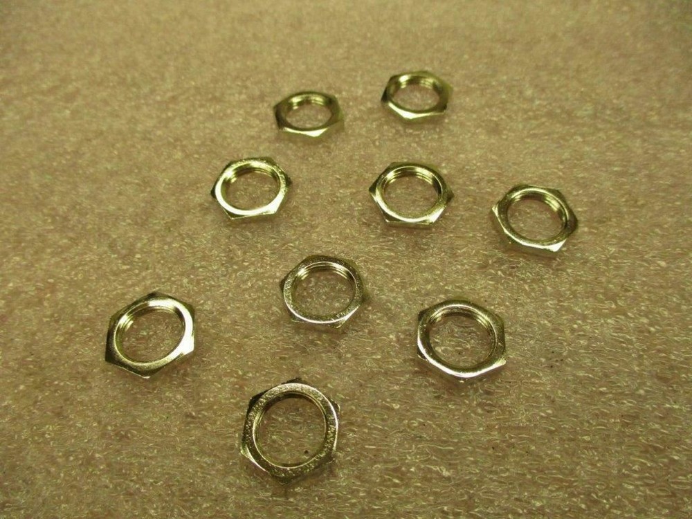 3/8-32 Volume Control Mounting Electrical Panel Jam Thin Nuts Chrome 25 pcs #184