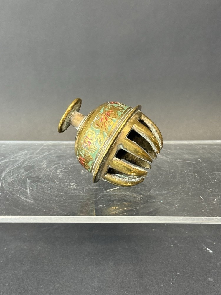 Elephant Claw Etched Brass Bell Small, India Etched