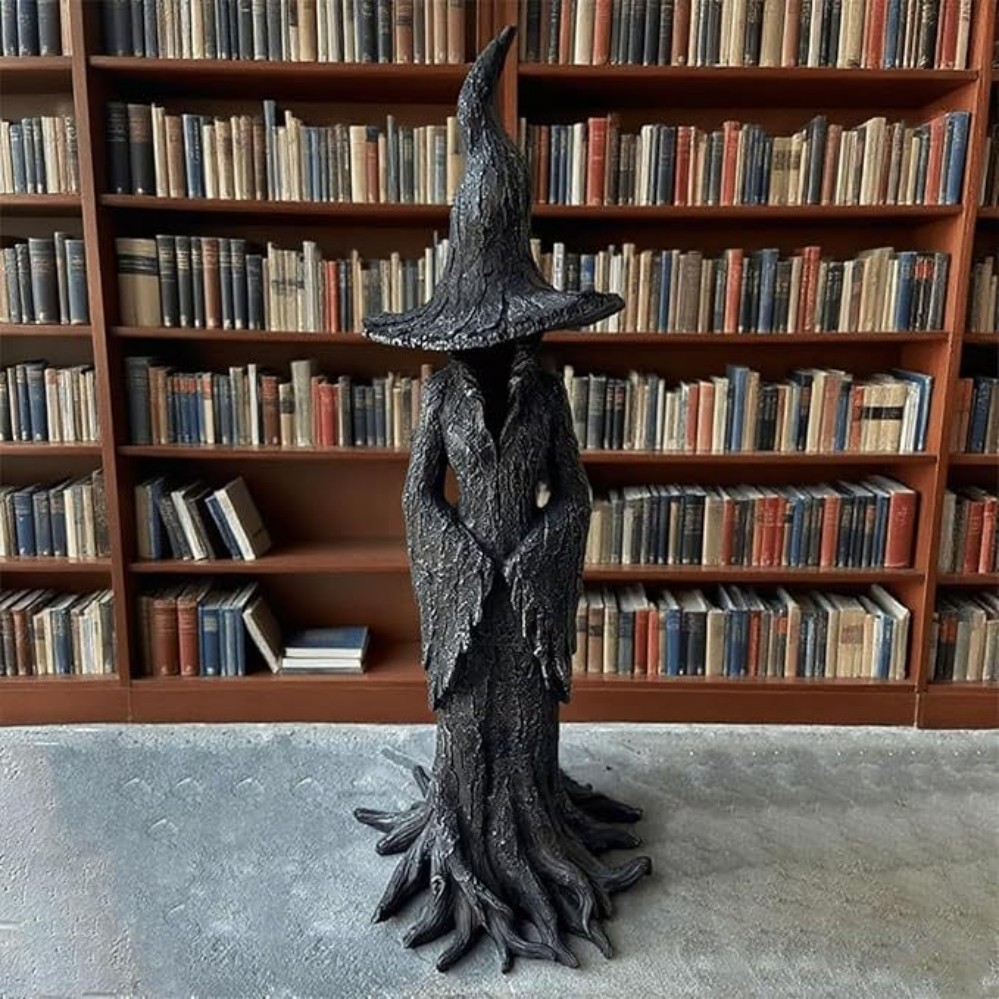 Cracker Barrel Tree Witch Statue 2026 20 cm Halloween Decor - New
