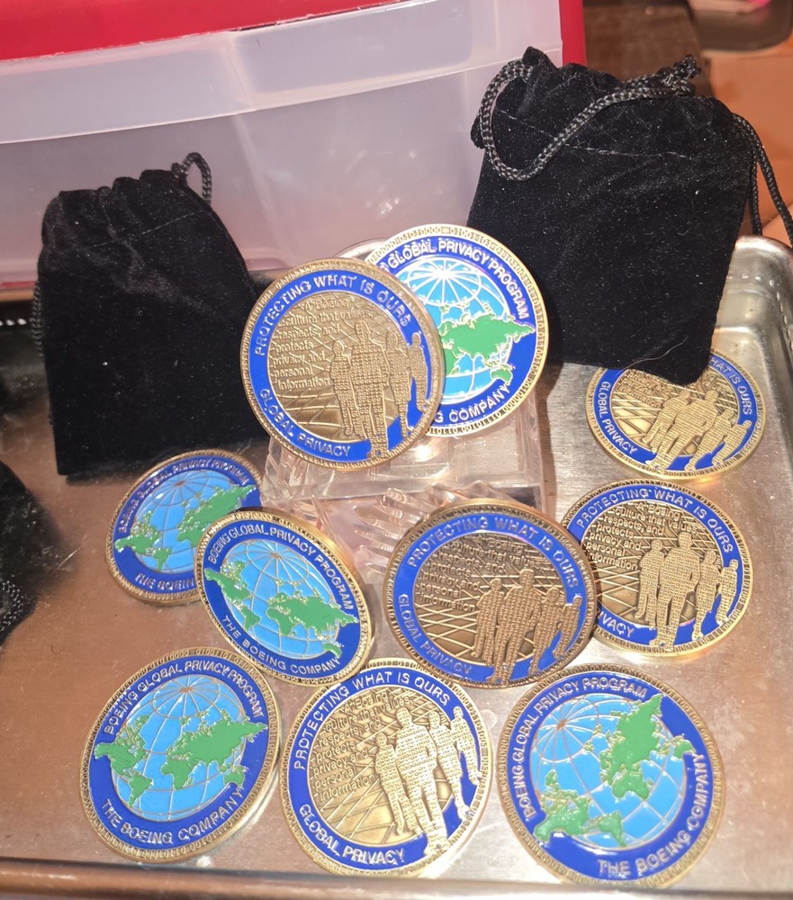 Boeing Global Privacy Program challenge coins