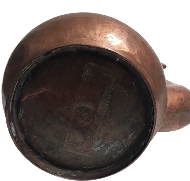 Antique Russian Copper Double Eagle Marked Pitcher/Teapot