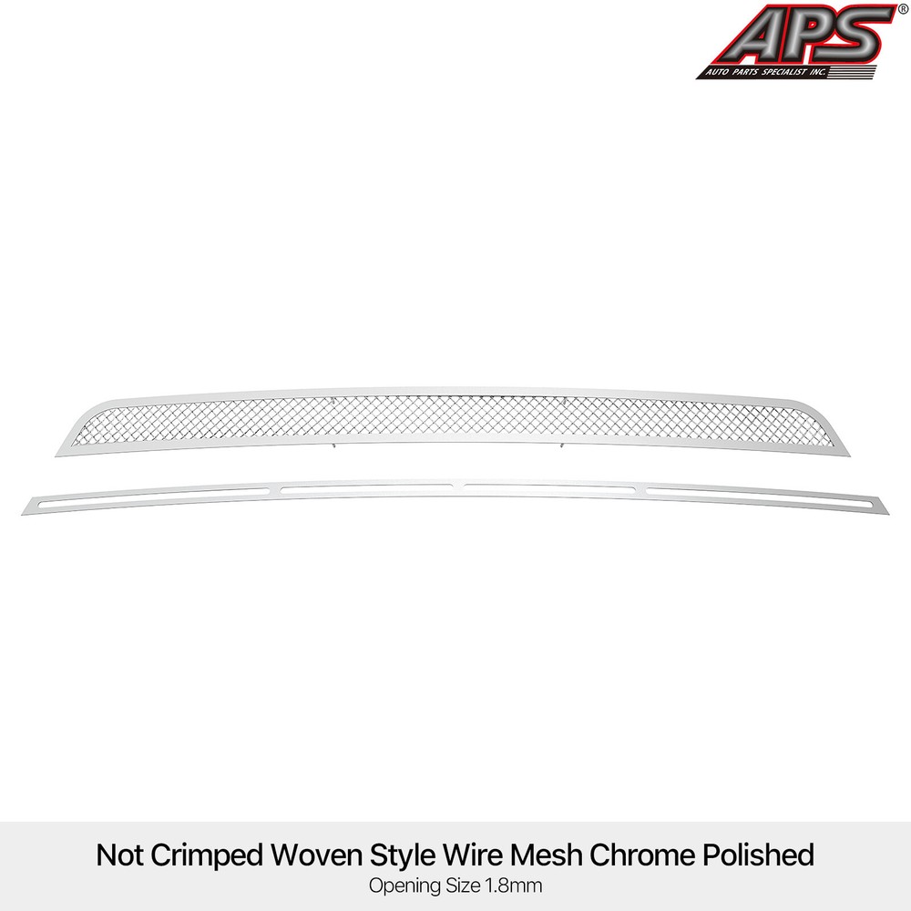 For 2015-2017 Ford Expedition Lower Bumper Stainless Chrome Mesh Grille Insert