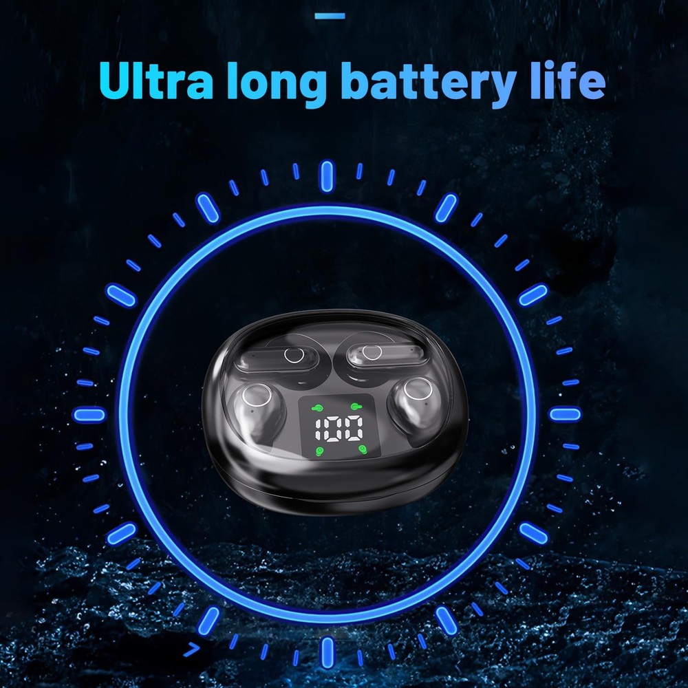 Wireless Bluetooth Headset，Tiny Size Invisible Earbuds，Sleep and Sports Earph...