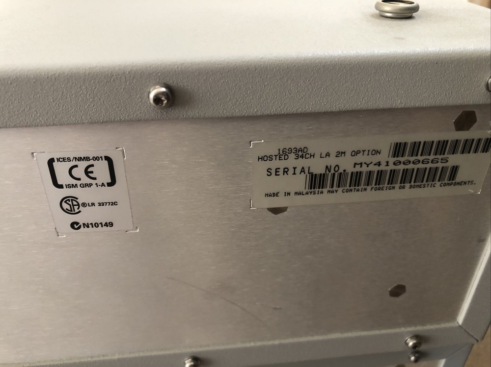 Agilent 1693 AD Logic Analyzer, Power-on