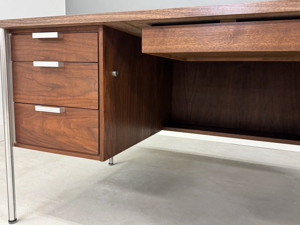 Walnut And Formica Mid Century Modern Desk