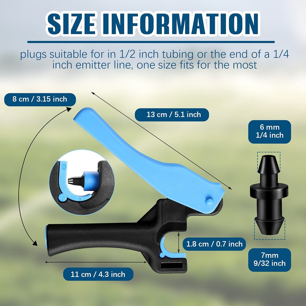 Honoson 51 Pcs Drip Irrigation Hole Punch Tool Set, Black