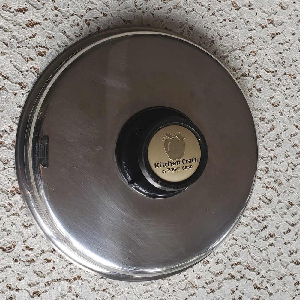 KITCHEN CRAFT Lid (lid only) 9 5/16" Stainless Vent Replacement Very Nice