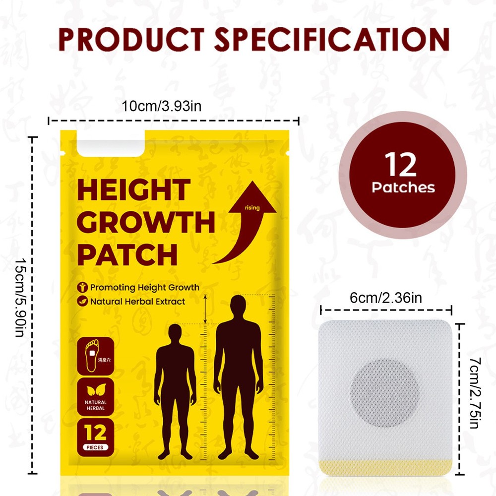 12pcs Height Increasing Foot Patch Height Increasing Foot Patch
