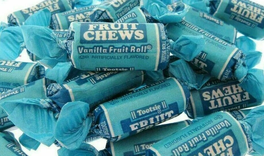 Tootsie Roll VANILLA Fruit Chews BULK CANDY- ONE POUND Chewy Candy - 16oz