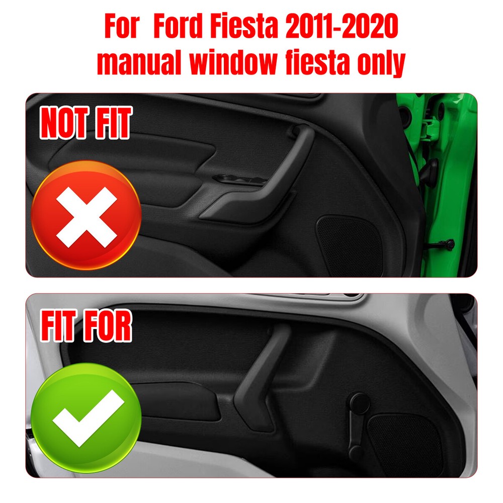 Left Driver Side Inner Door Pull Handle For Ford Fiesta 2011-2020 Manual Window