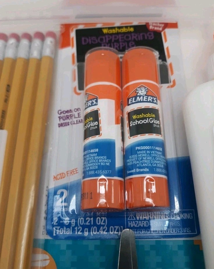 Schools Supplies Bundle kit (w/ Pink Scissors)