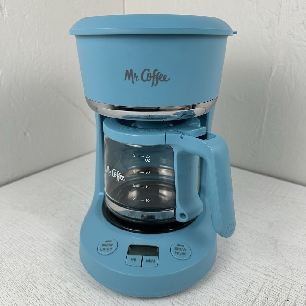 Mr Coffee 5 Cup Programmable Coffee Maker Rare Arctic Blue 201852 BVMC-PC05AB2