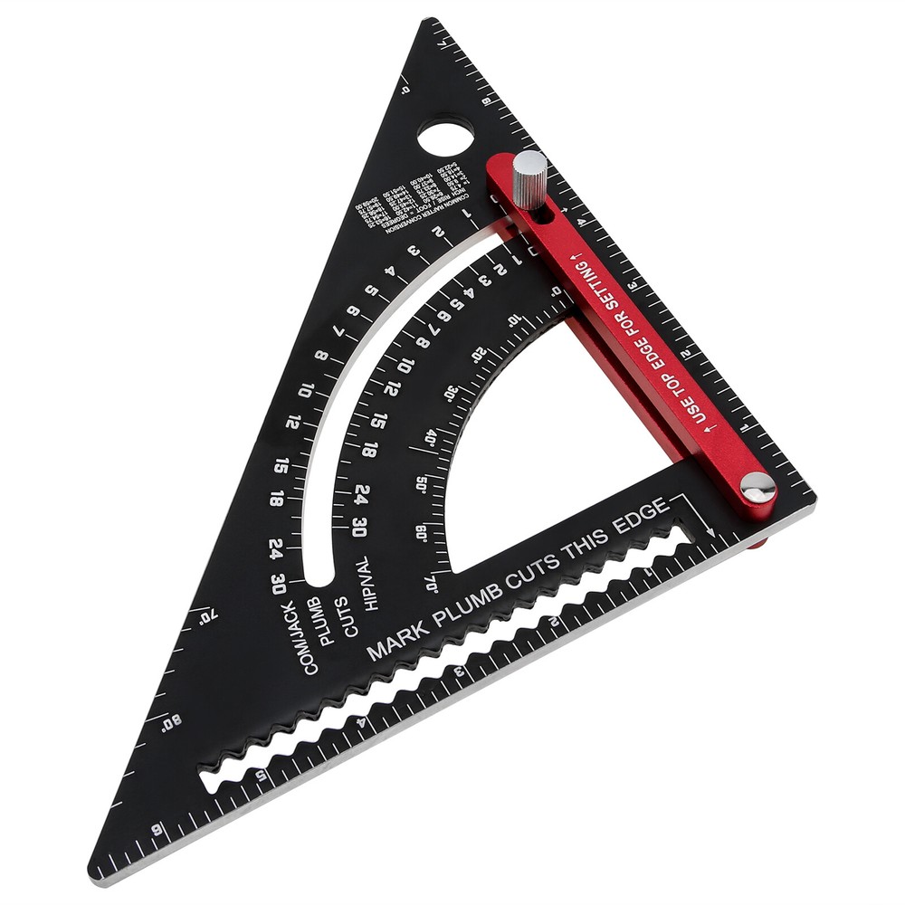 7 Inch Aluminum Alloy Positioning Adjustable Angle Triangle Ruler with Adjustabl