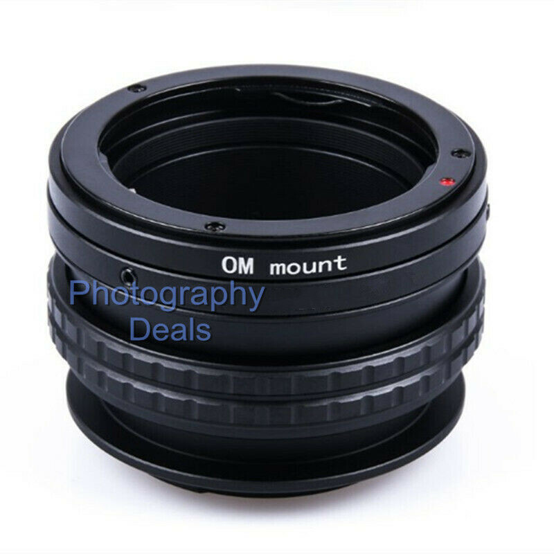 Adjustable Focus Helicoid Macro Adapter for Olympus OM Lens to for Sony E Camera