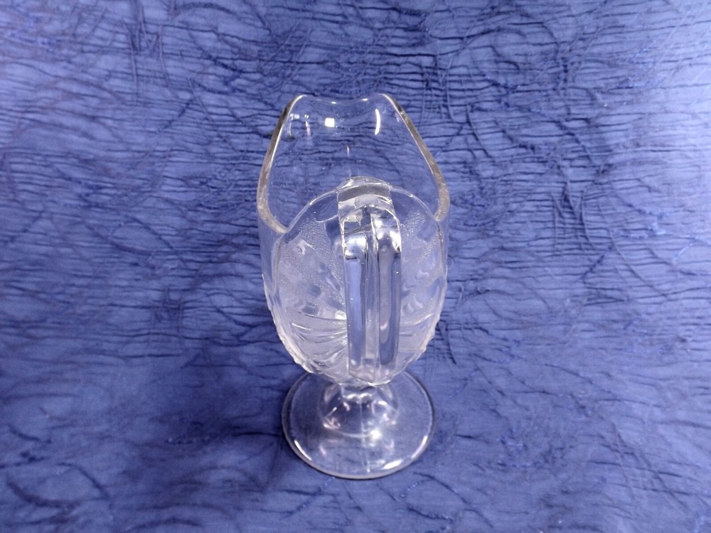 Fan And Diamond Clear Glass Creamer McKee Pattern