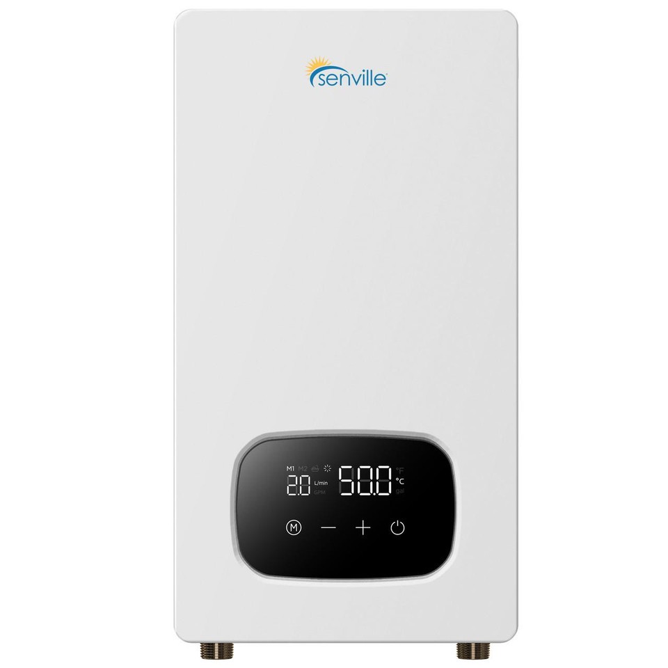 Senville Electric Tankless Water Heater Digital Display Wall Mount Instant Hot