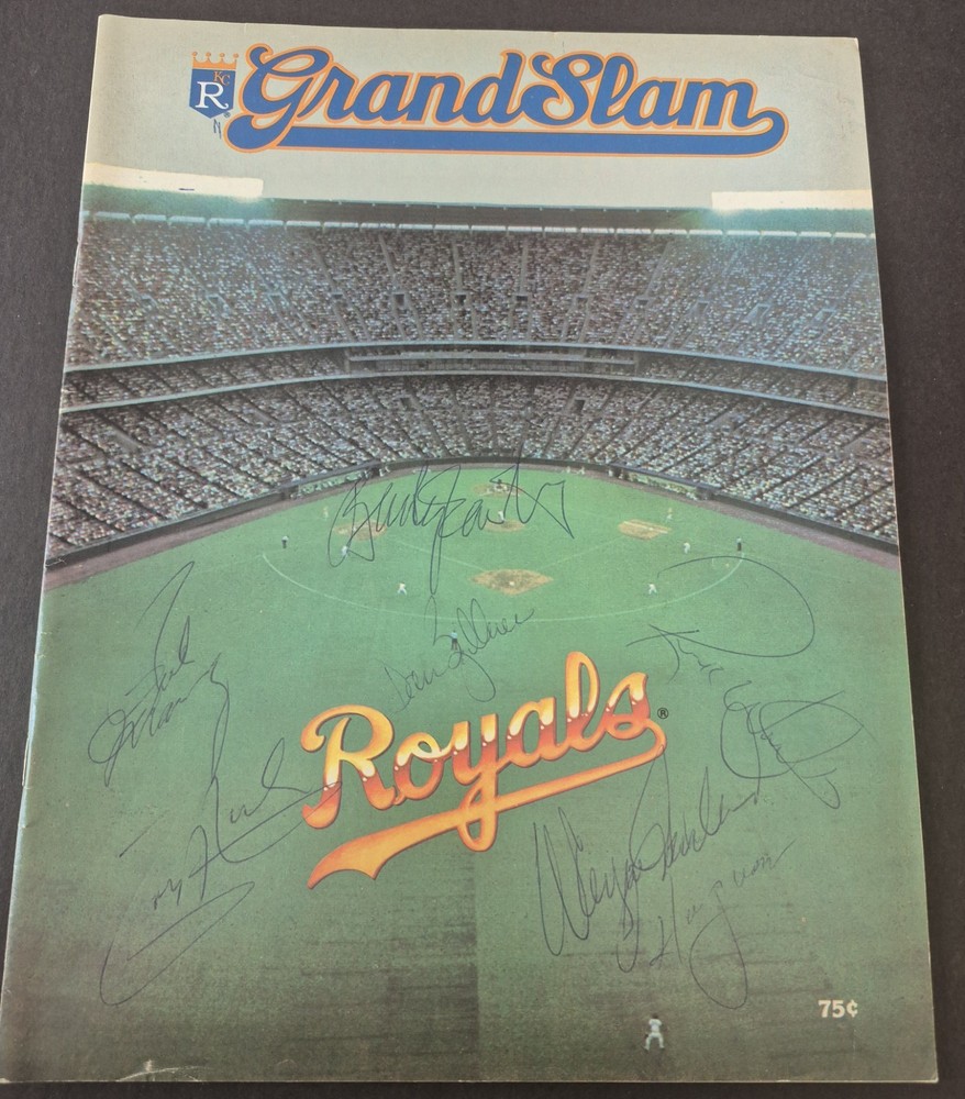 Royals Vs Indians 1979 Grand Slam Program With 7 Autographs