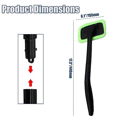 Car Window Cleaner Kit Windshield Cleaning Tool with Extendable Long Handle