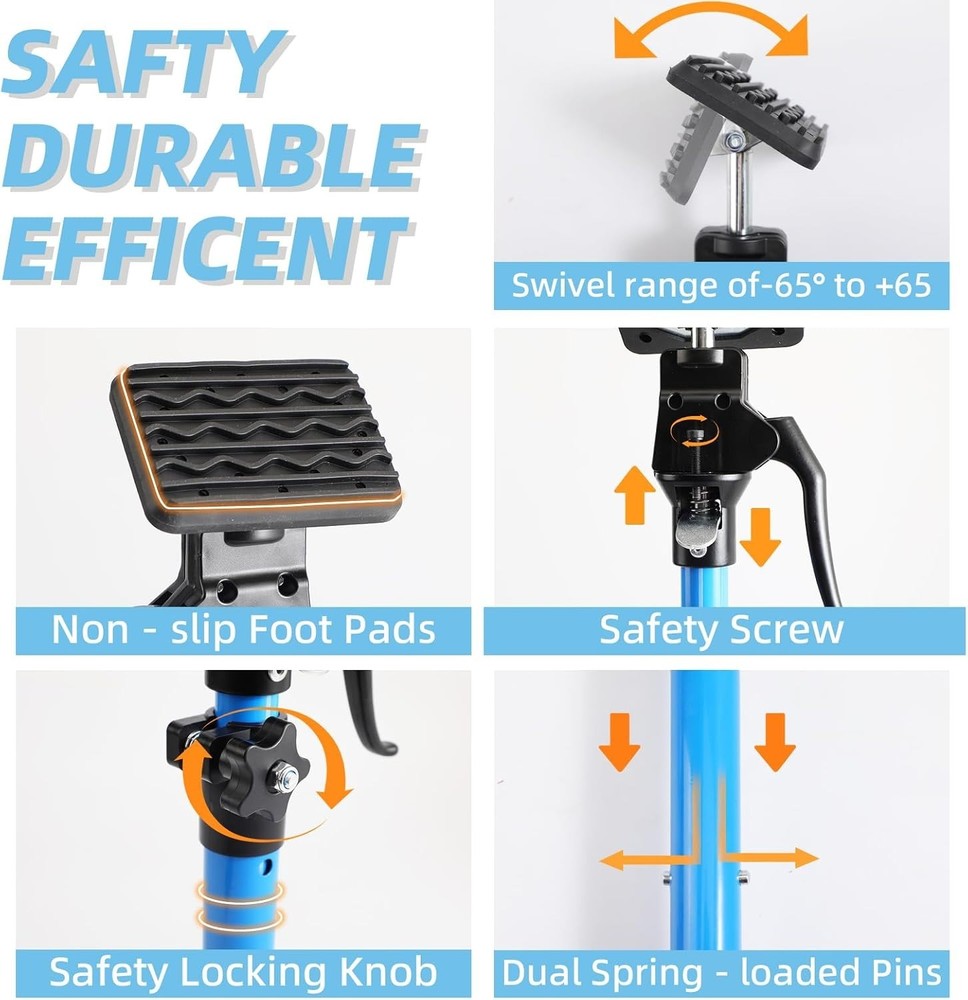 Adjustable 3rd Hand Cabinet Jacks - 2PC Support Poles for Quick Installation