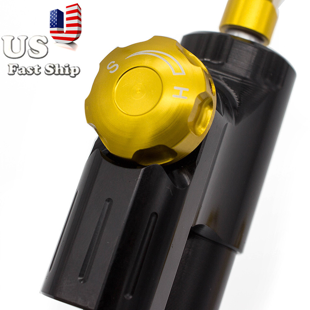 Black&Gold Motorcycle Universal Steering Damper Stabilizer Linear Control Safety